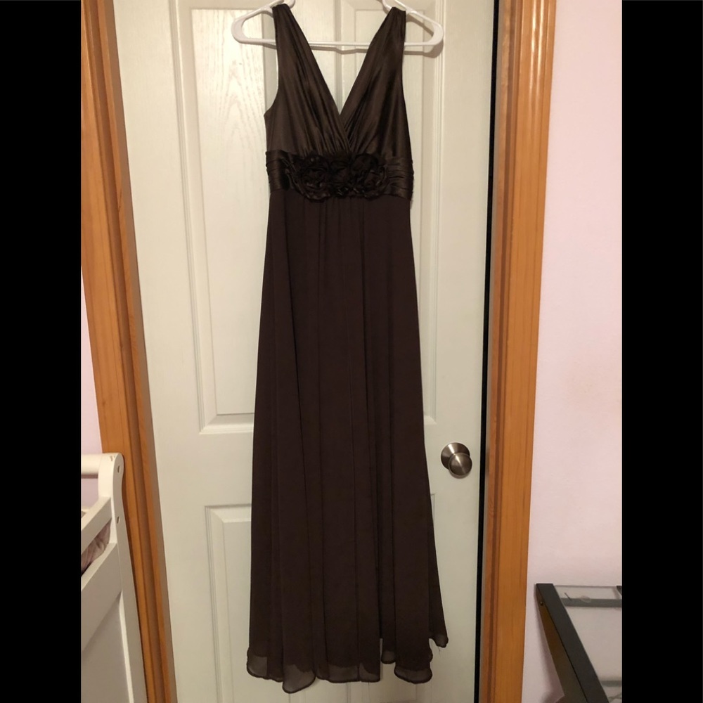 Bill Levkoff sleeveless A line chiffon gown